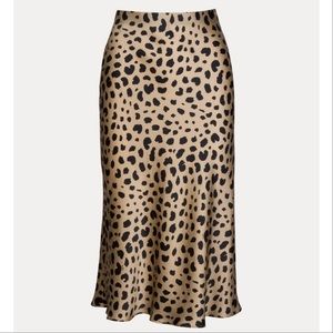 Realisation Par Naomi 100% Silk Slip Skirt in Wild Things Print